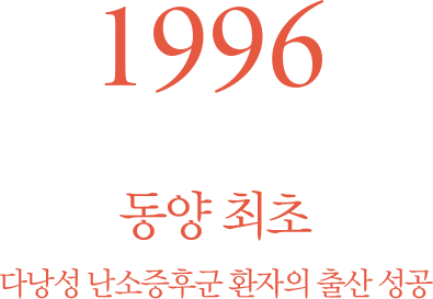 1996 동양 최초 다낭성 난소증후군 환자의 출산 성공